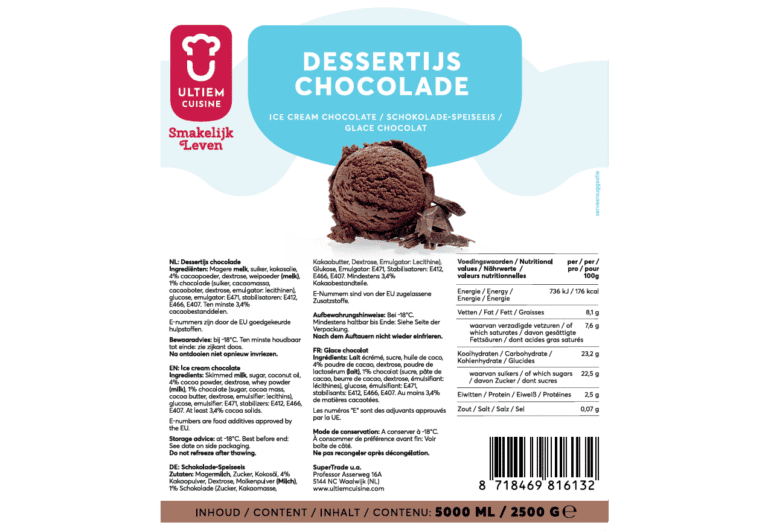 Dessertijs chocolade